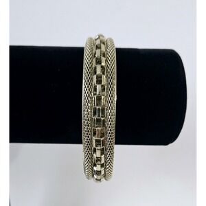 R.J. GRAZIANO goldtone mesh look bangle bracelet